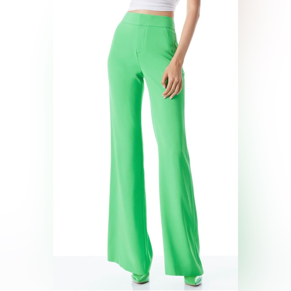 Alice and Olivia Deanna Wide leg trousers garden green size 2
